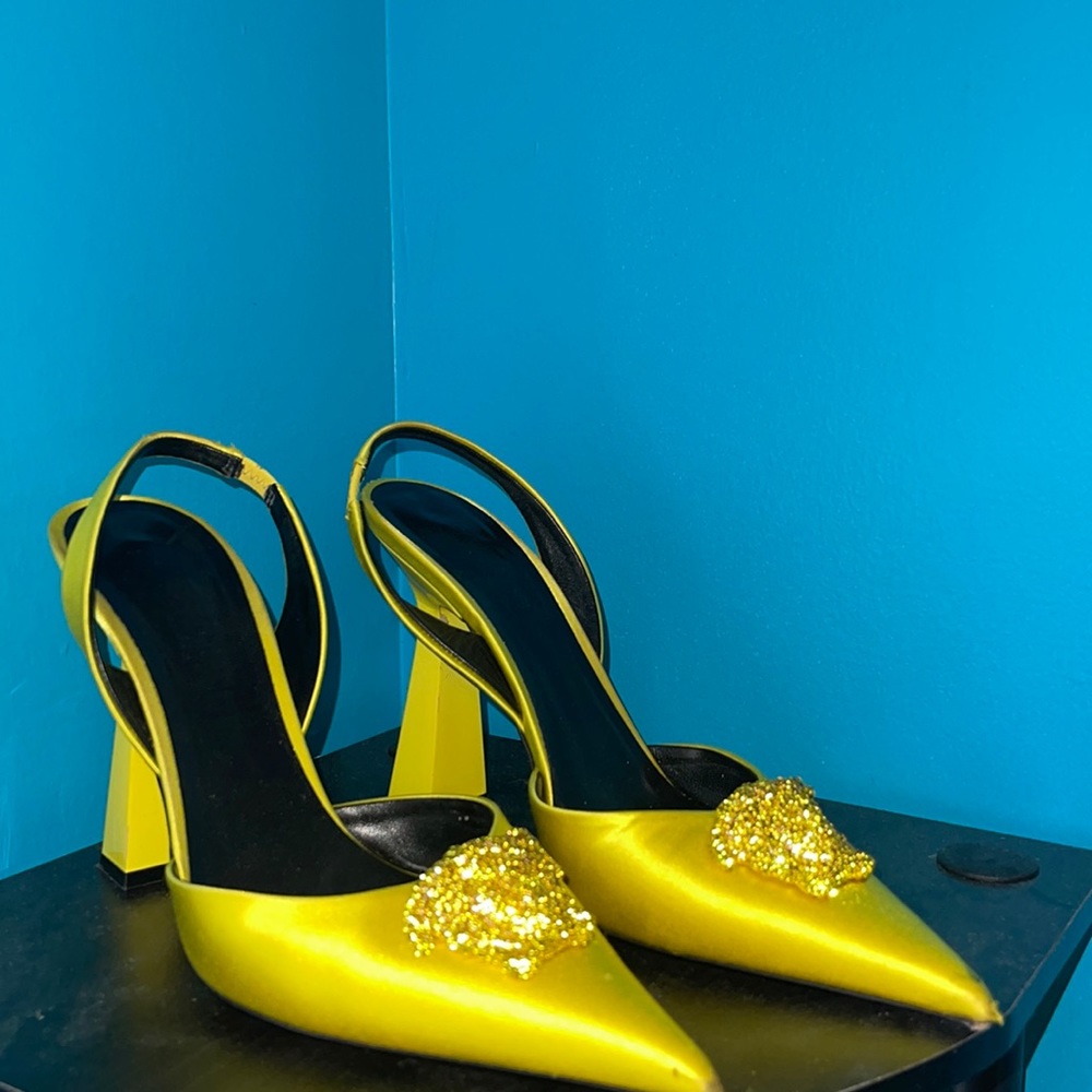 VERSACE Slingback Heels Yellow